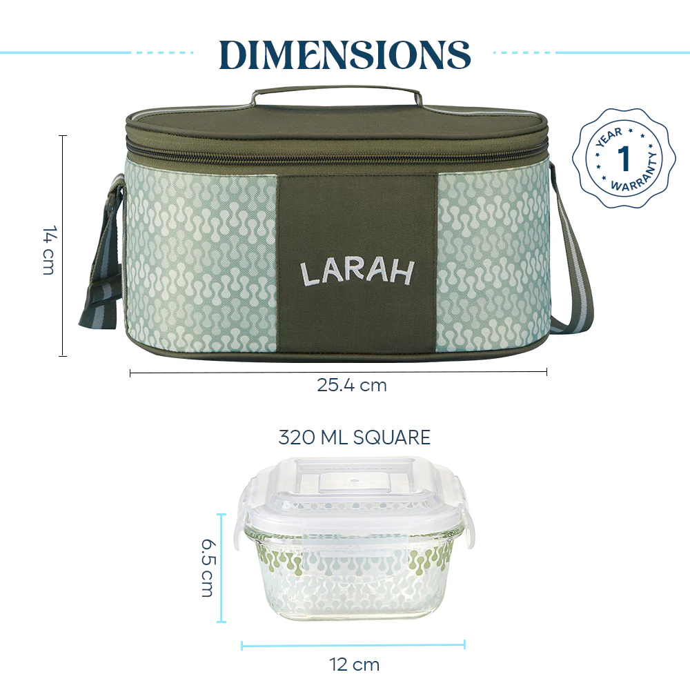 Larah Gracia Square Glass Lunchbox - Image 6