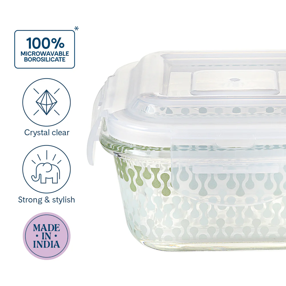 Larah Gracia Square Glass Lunchbox - Image 8