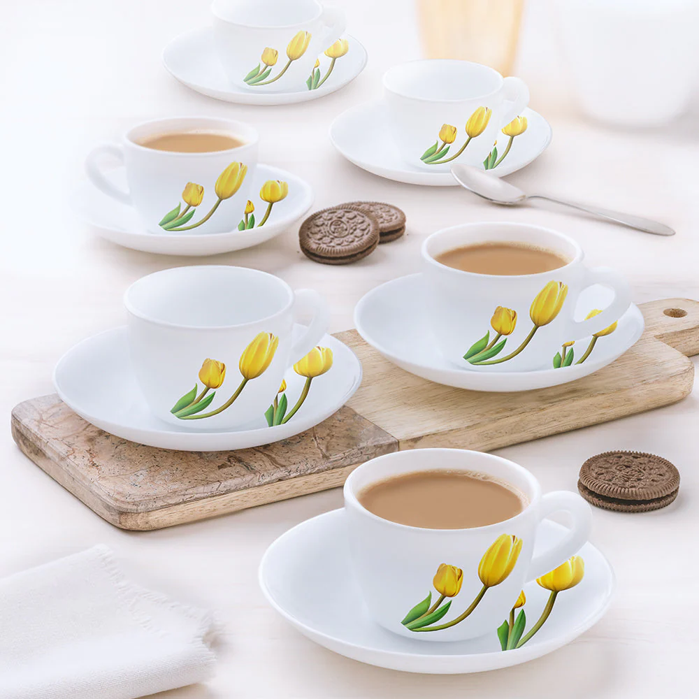 Larah Lyana Cup n Saucer Set, 220ml x 12 - Image 3