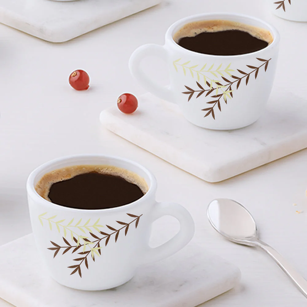 Larah Opalware Oak Cup Set of 6 90ml - Image 2