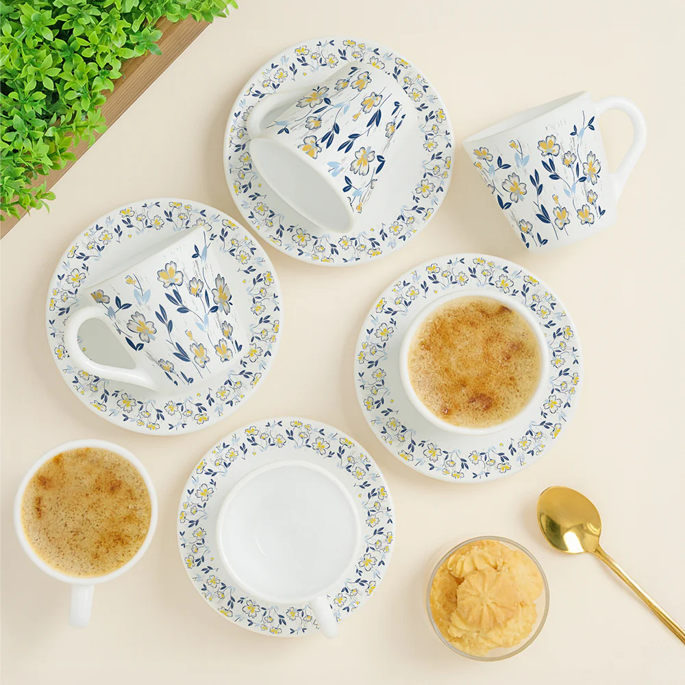Larah Amara Blue Mug n Saucer Set - Image 2
