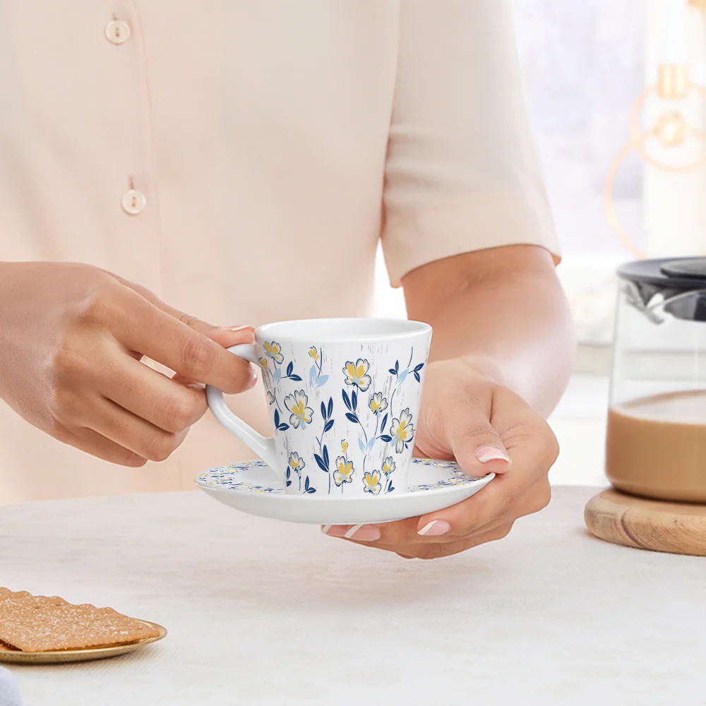 Larah Amara Blue Mug n Saucer Set - Image 3