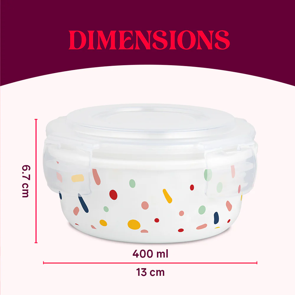 Larah Opalware, Aria Klip n Store Round Container - Image 3