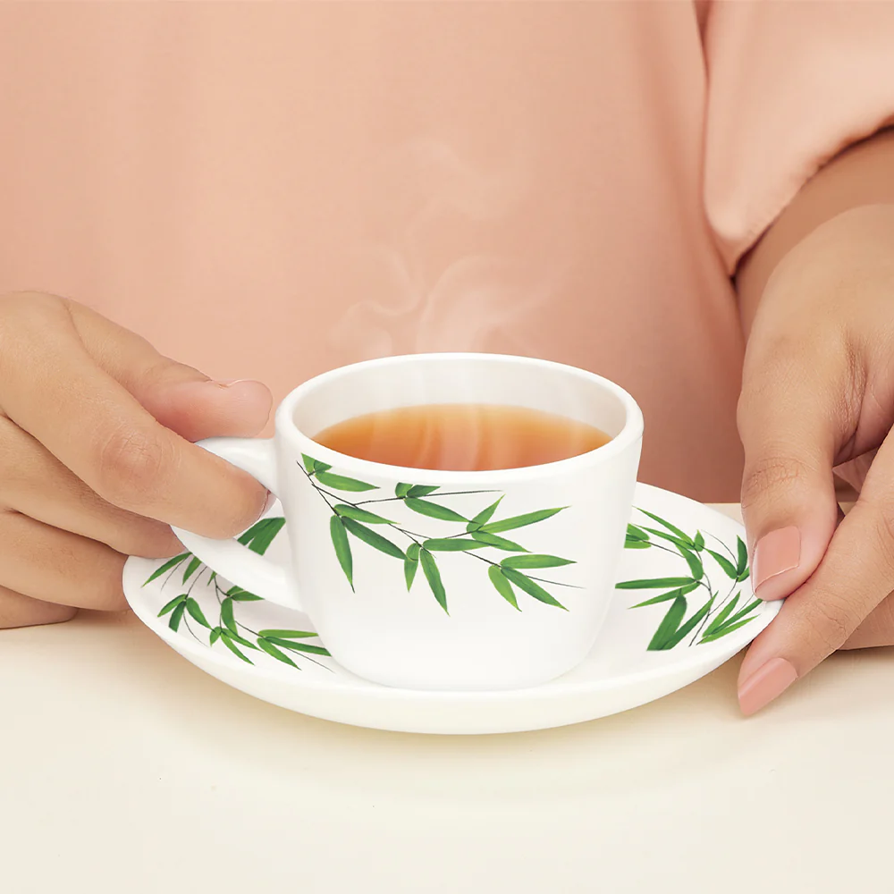 Larah Bamboo Leaves Cup n Saucer Set - Image 2