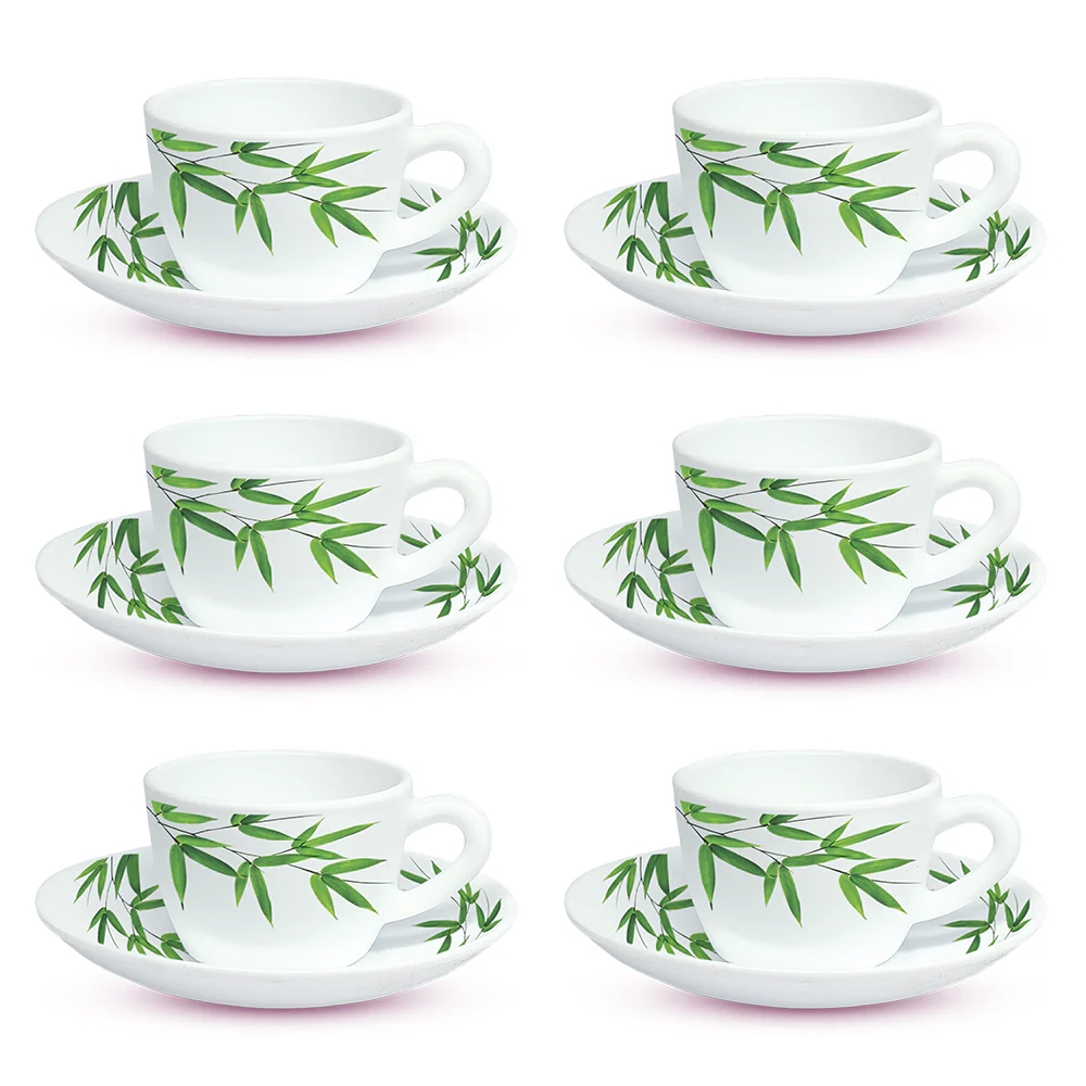 Larah Bamboo Leaves Cup n Saucer Set - Image 3