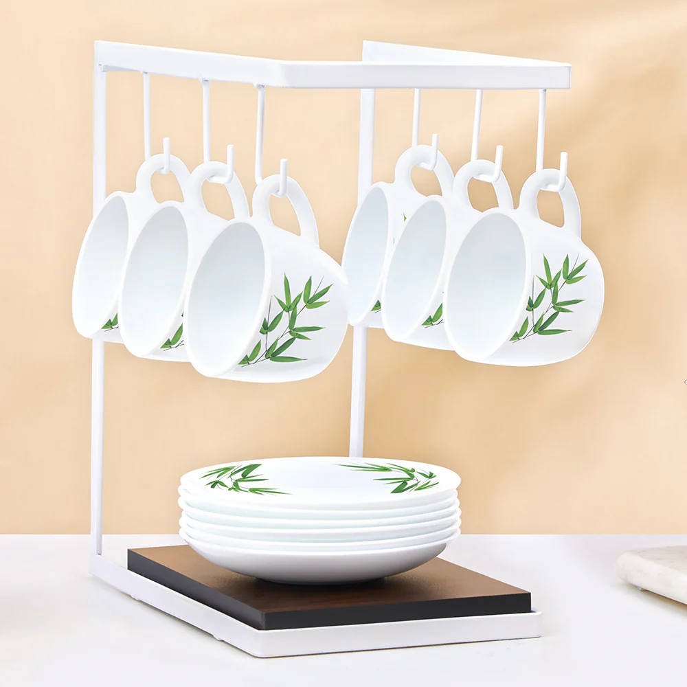 Larah Bamboo Leaves Cup n Saucer Set - Image 6