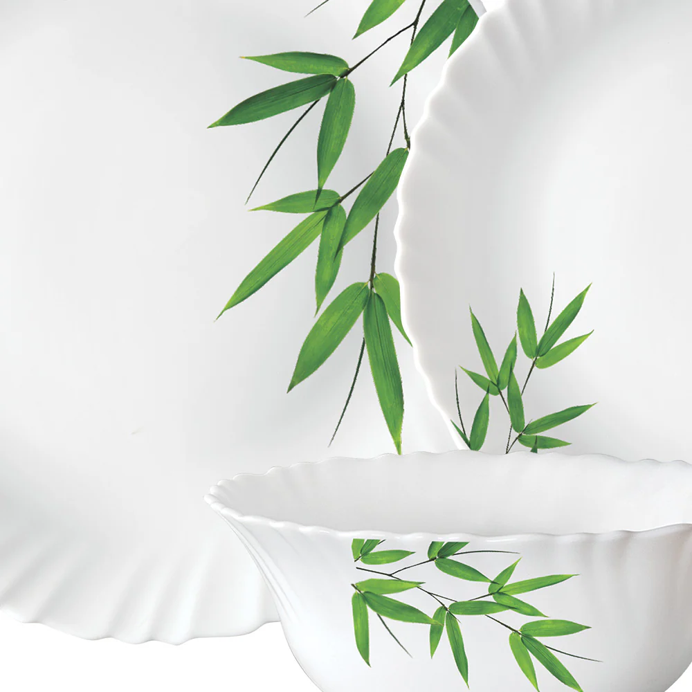 Larah Bamboo Leaves Dinner Set, 12 pc - Image 3