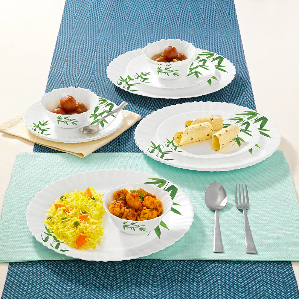Larah Bamboo Leaves Dinner Set, 12 pc - Image 8