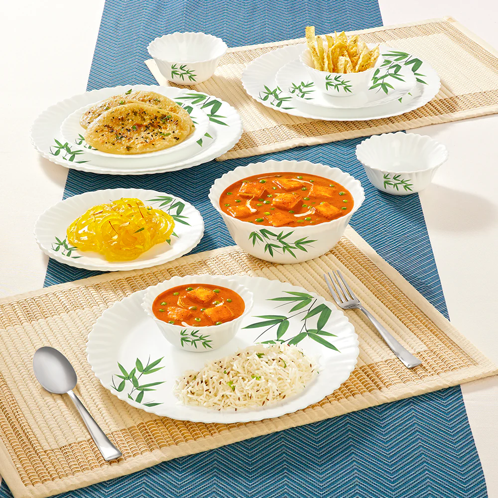 Larah Bamboo Leaves Dinner Set, 13 pc - Image 8