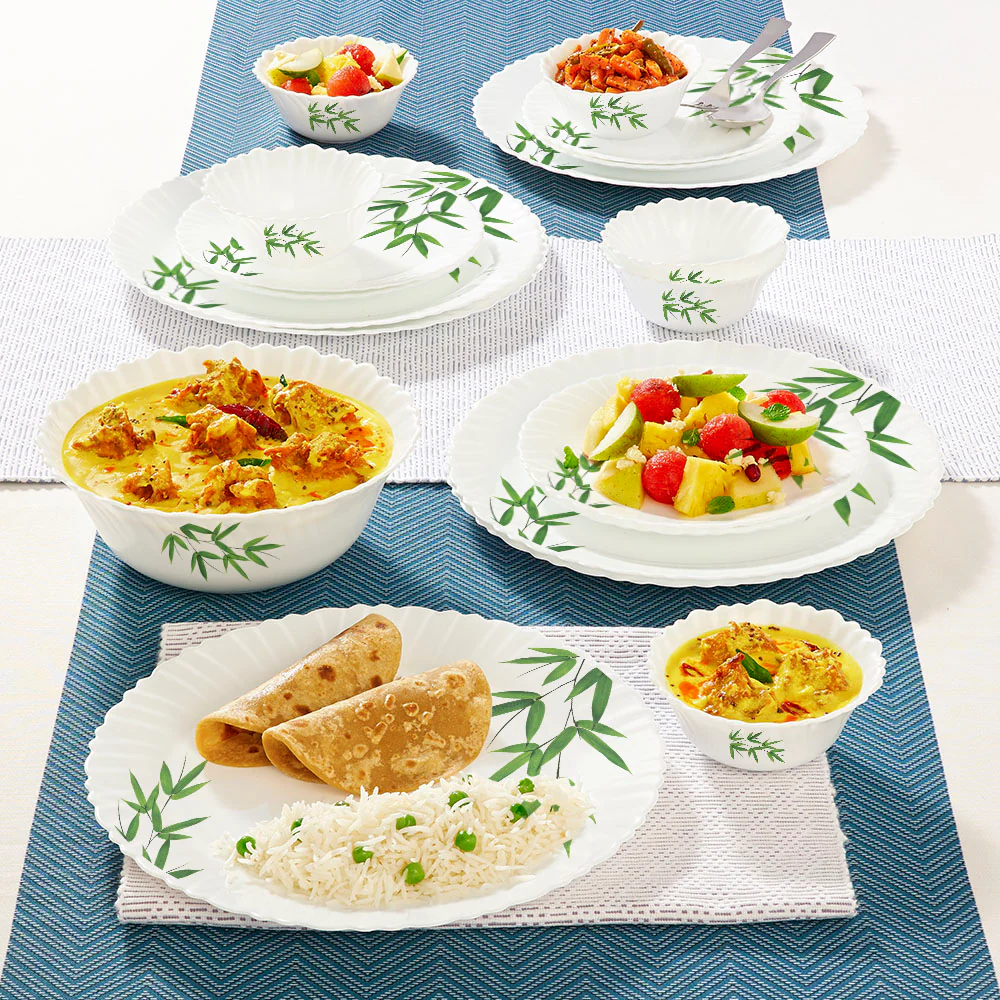 Larah Bamboo Leaves Dinner Set, 19 pc - Image 8