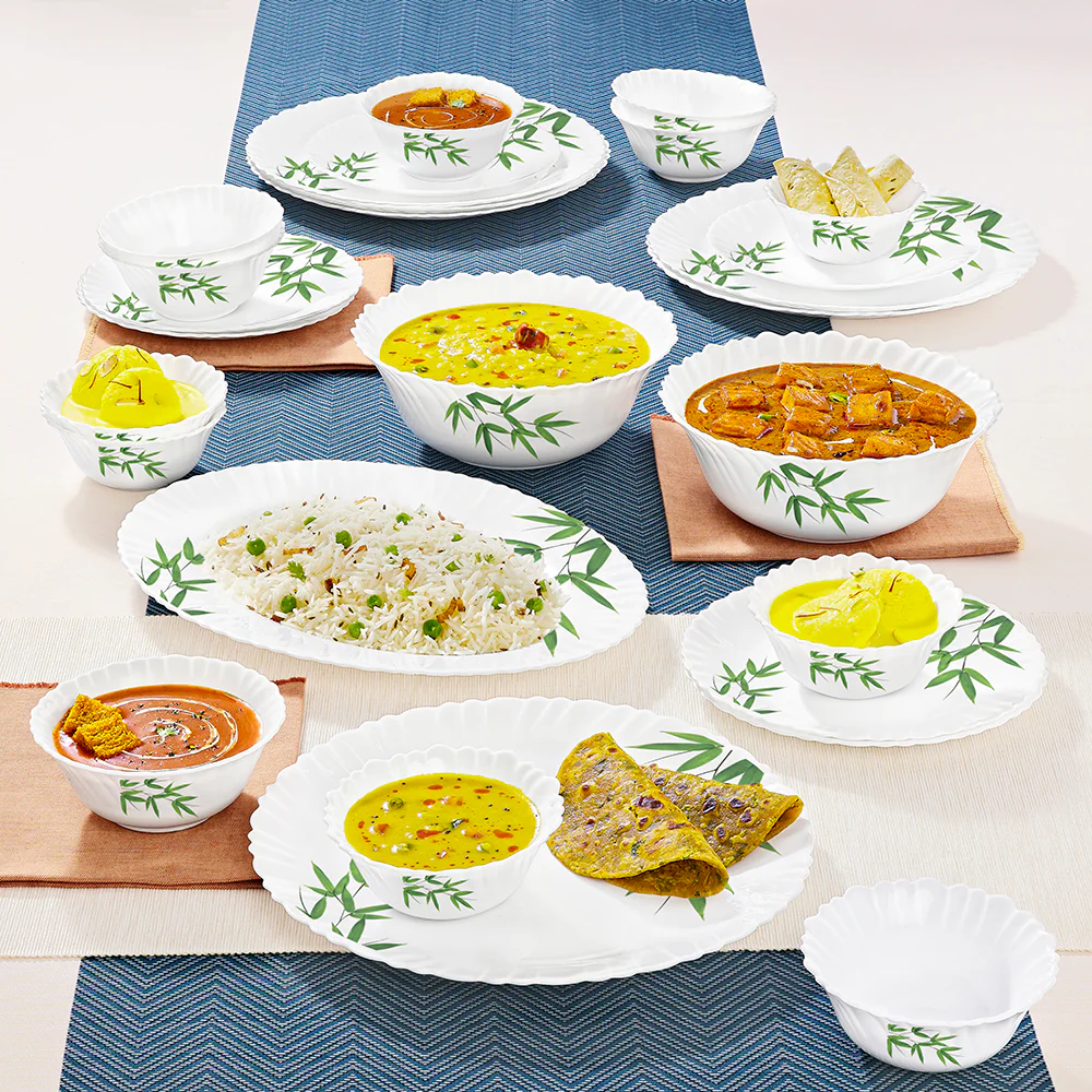 Larah Bamboo Leaves Dinner Set, 27 pc - Image 8