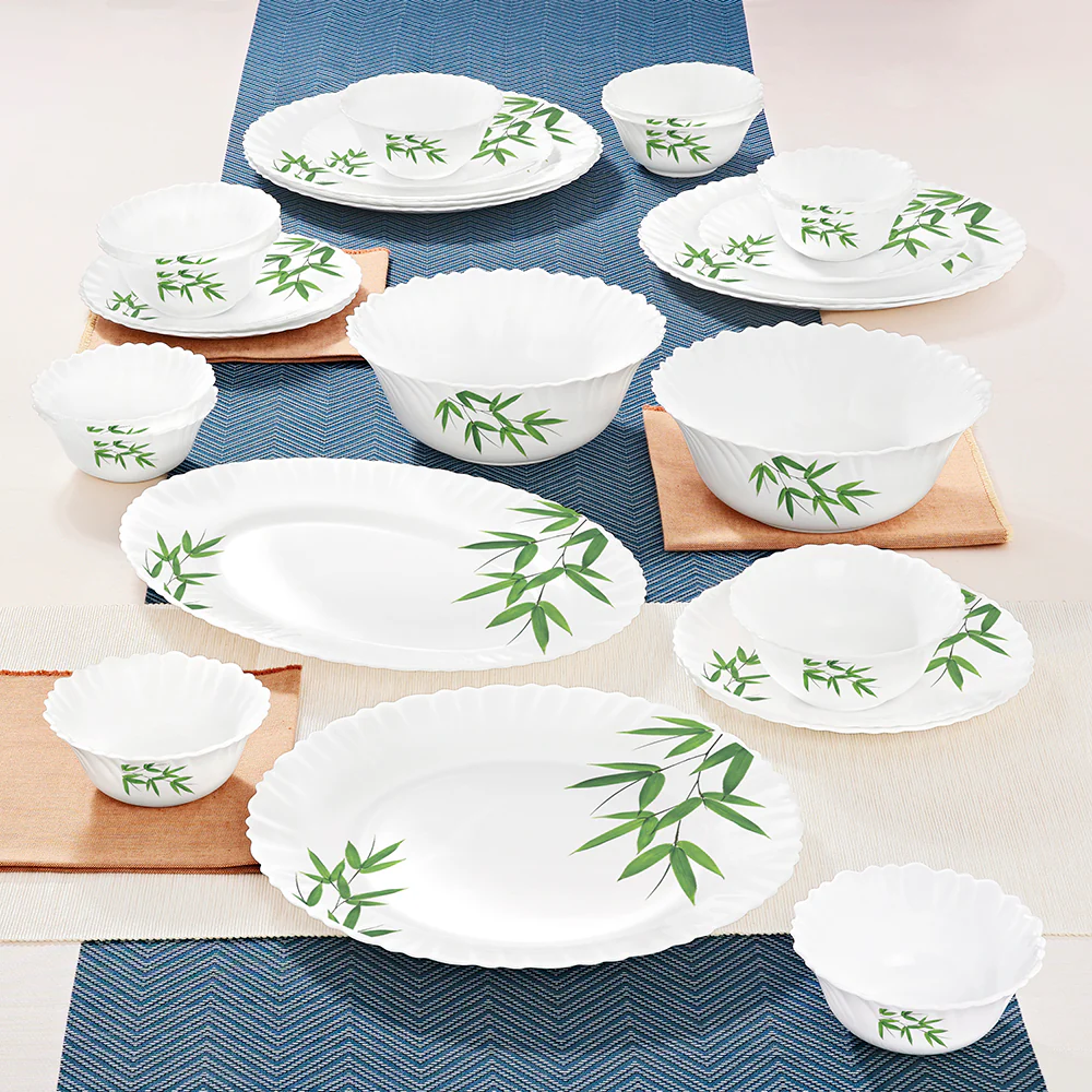 Larah Bamboo Leaves Dinner Set, 27 pc - Image 9