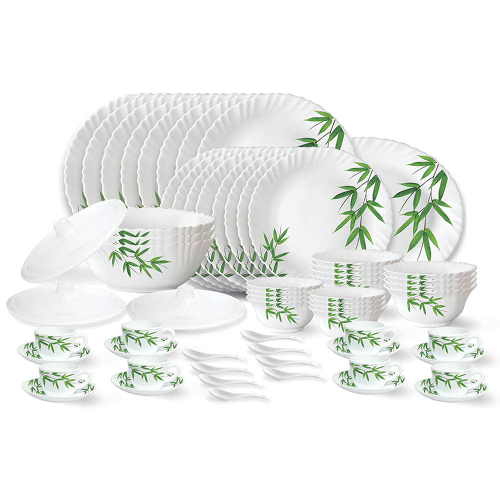 Larah Bamboo Leaves Dinner Set, 45 pc - Image 17