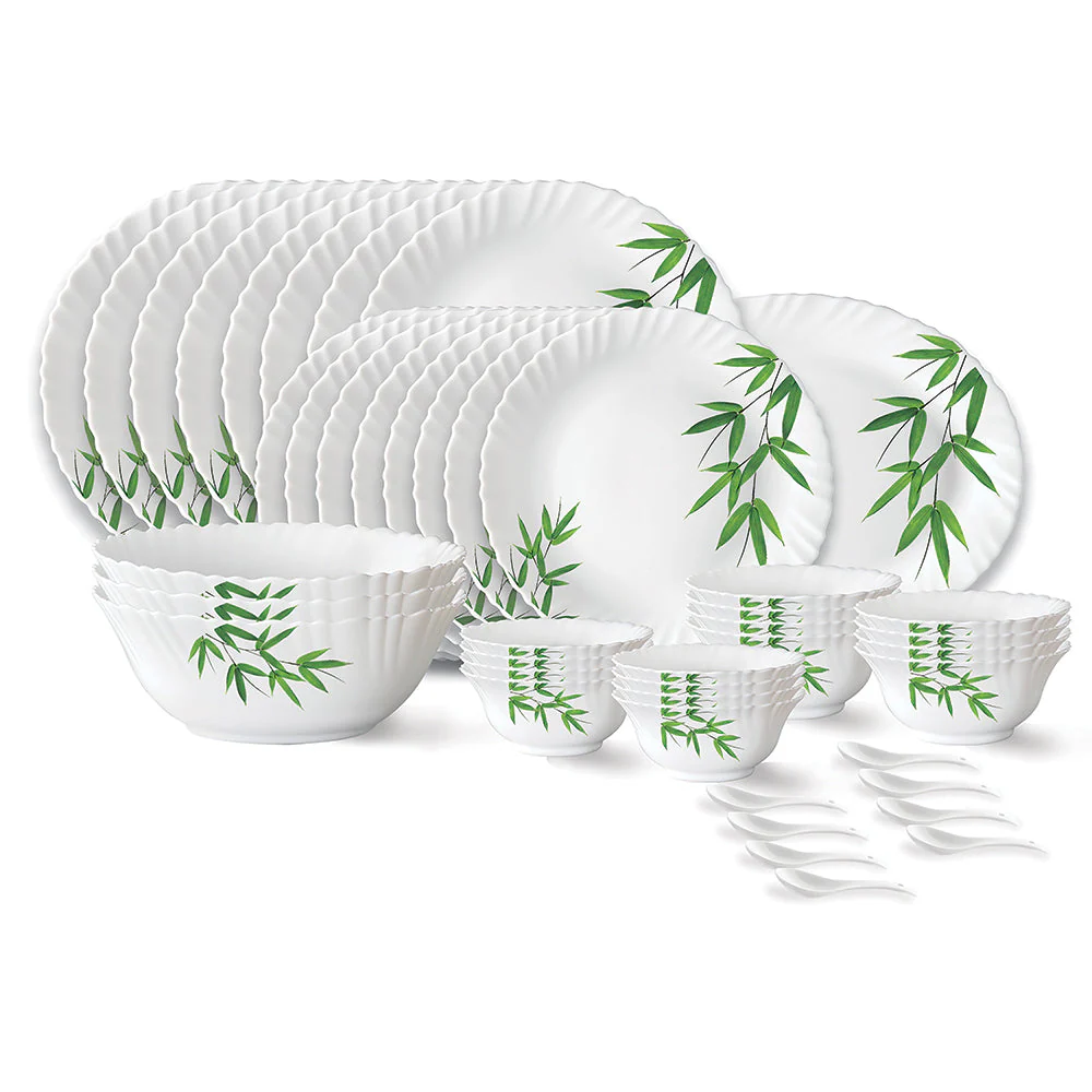 Larah Bamboo Leaves Dinner Set, 45 pc - Image 18
