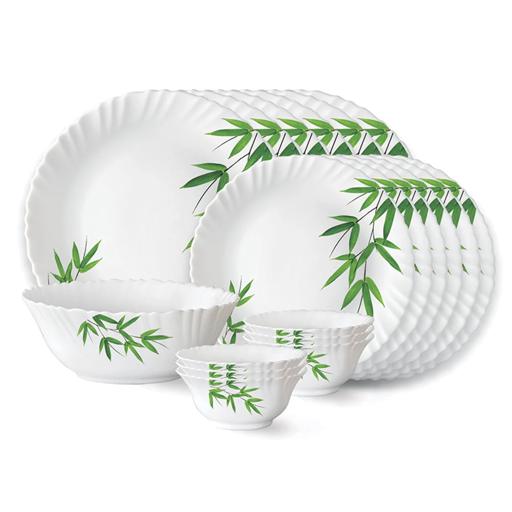 Larah Bamboo Leaves Dinner Set, 45 pc - Image 19