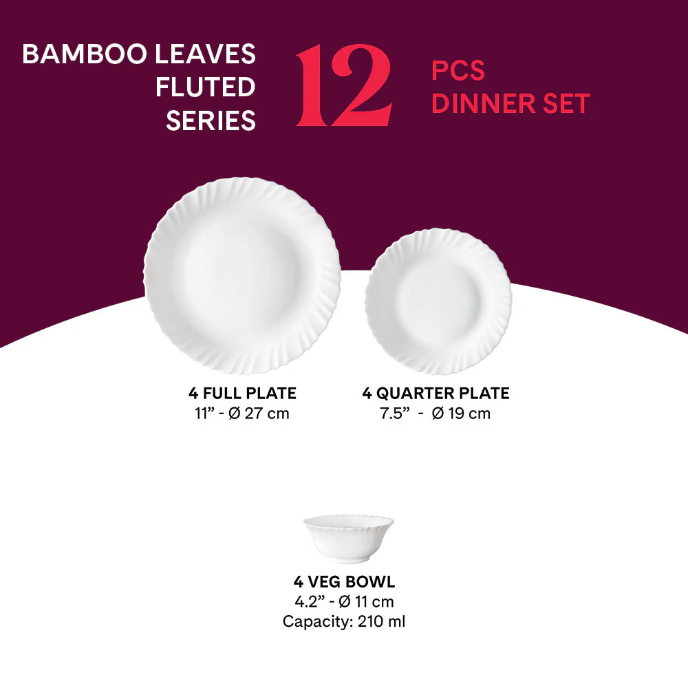Larah Bamboo Leaves Dinner Set, 45 pc - Image 9