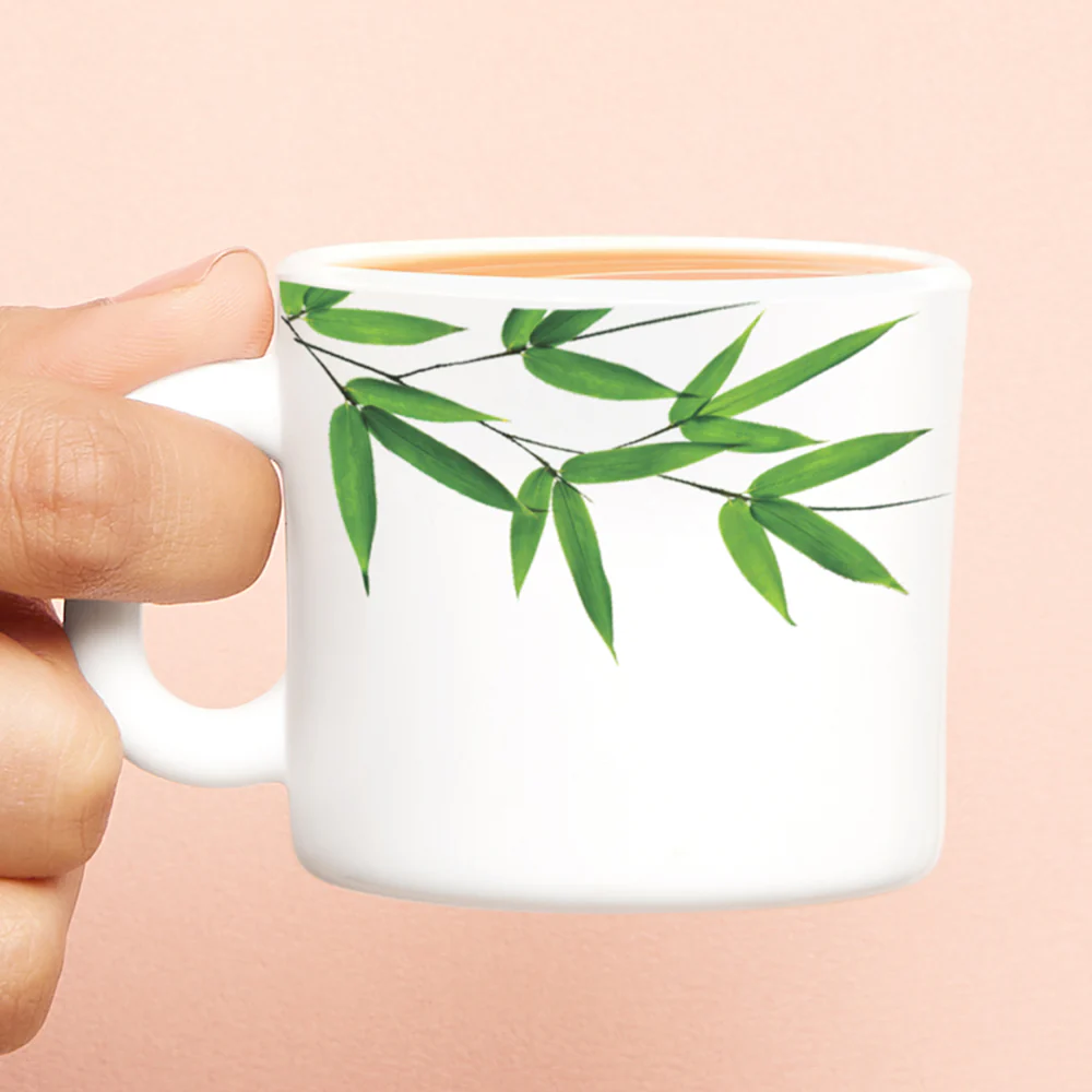 Larah Bamboo Leaves Mug Set - Image 3