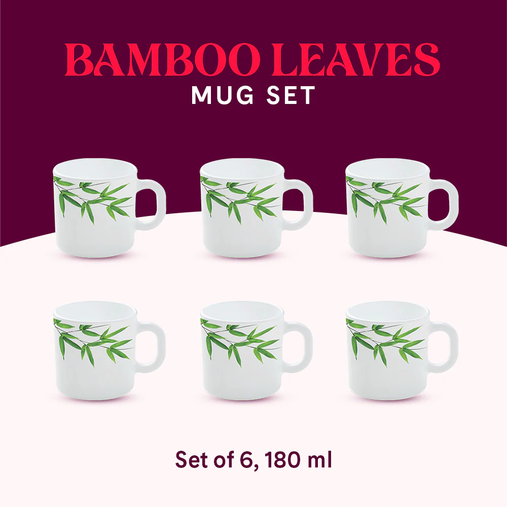 Larah Bamboo Leaves Mug Set - Image 10
