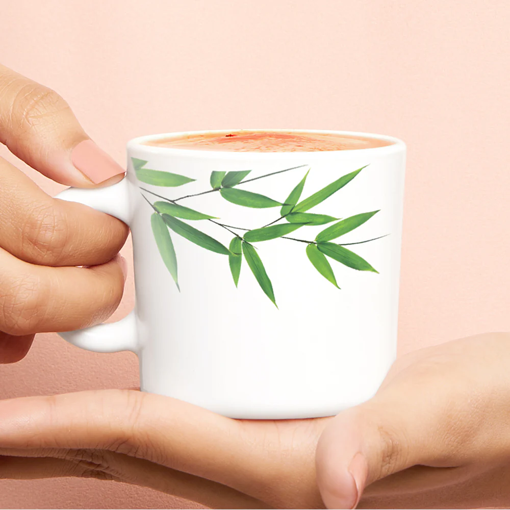 Larah Bamboo Leaves Mug Set - Image 3