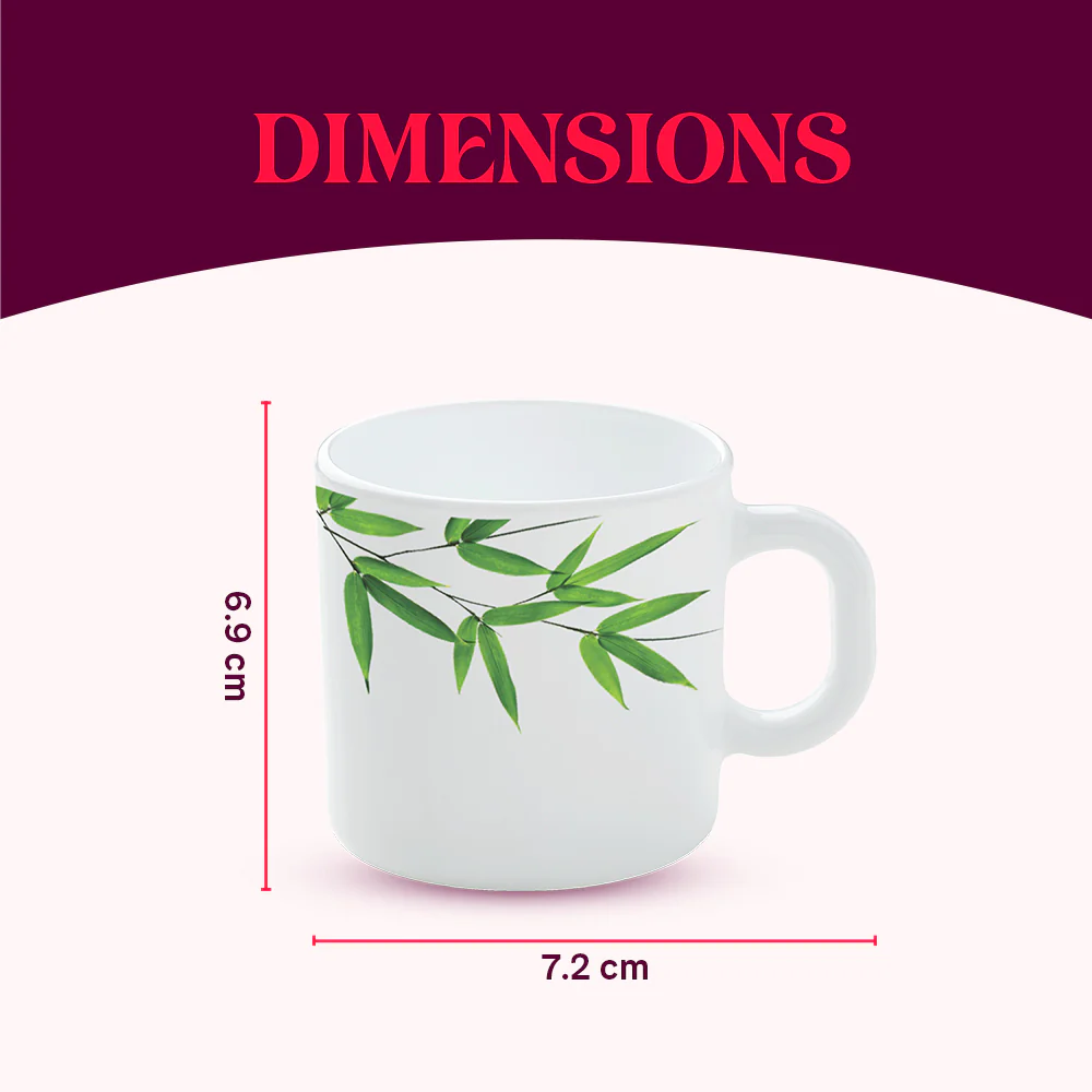 Larah Bamboo Leaves Mug Set - Image 4