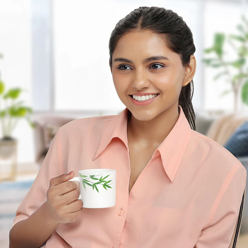 Larah Bamboo Leaves Mug Set - Image 6