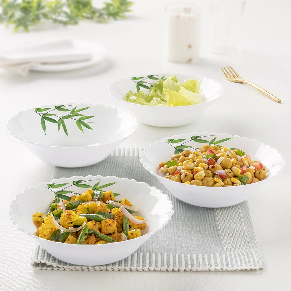 Larah Bamboo Leaves Multipurpose Bowl, 2 pc Set - Image 2