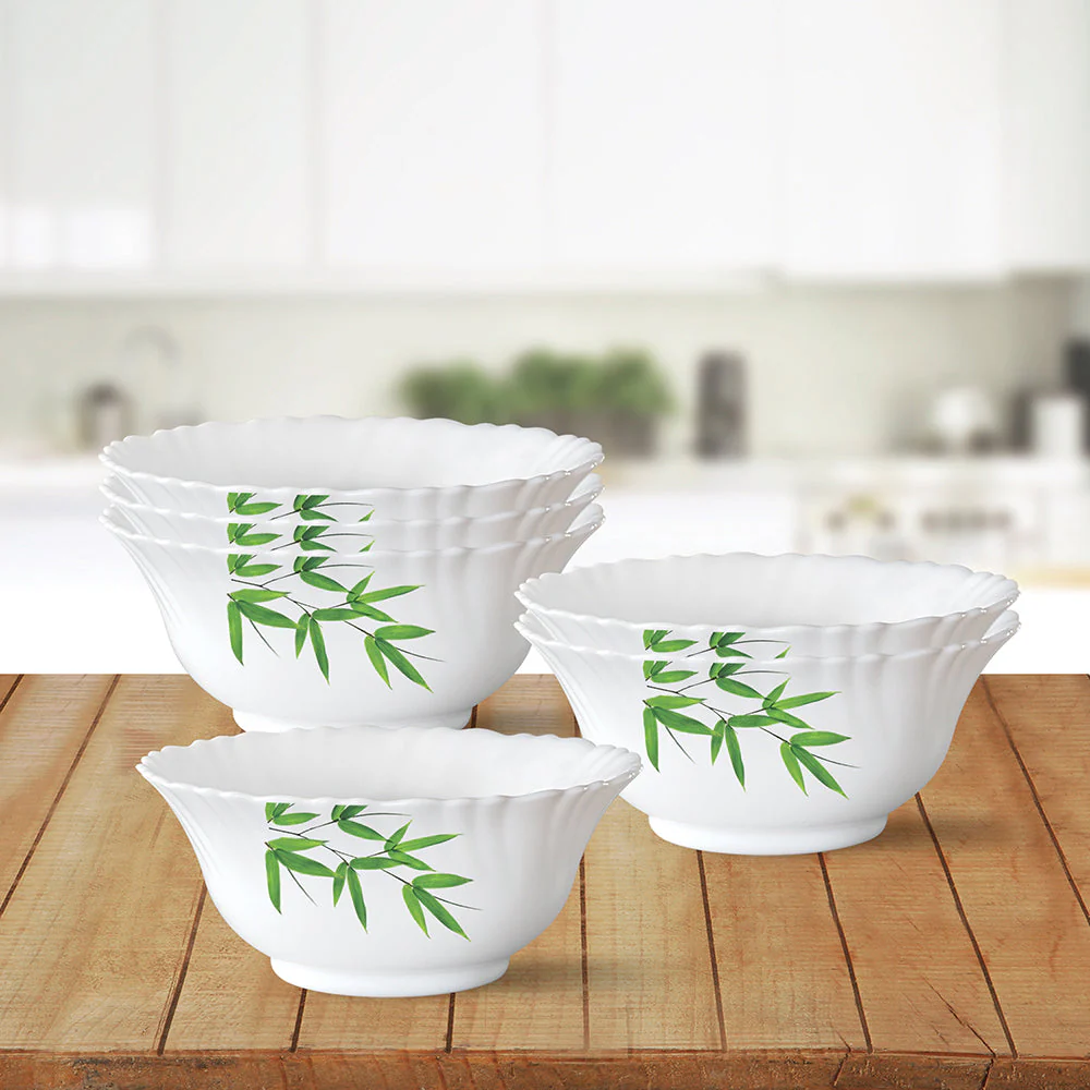 Larah Bamboo Leaves Veg Bowl Set, 6 pc
