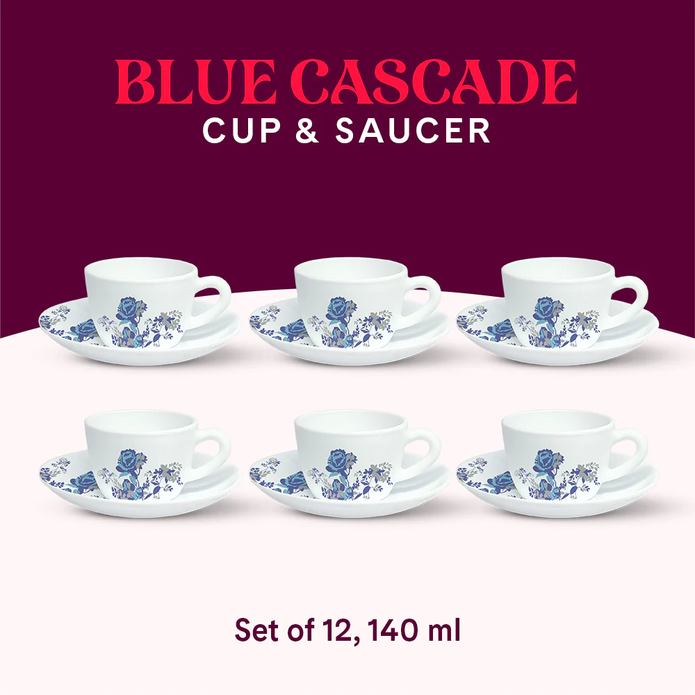 Larah Blue Cascade Cup n Saucer Set - Image 9