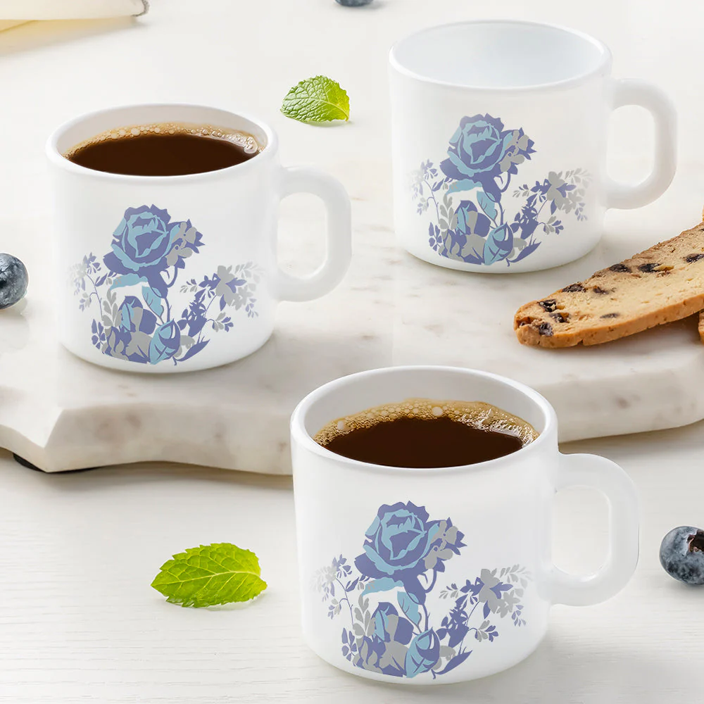 Larah Blue Cascade Mug Set, 240ml x 2 - Image 12