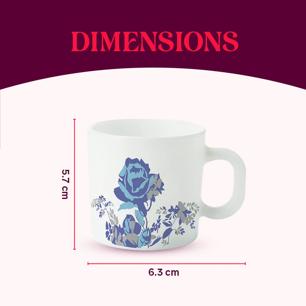 Larah Blue Cascade Mug Set, 240ml x 2 - Image 4