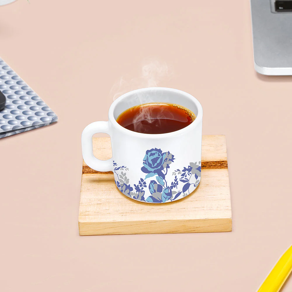Larah Blue Cascade Mug Set, 240ml x 2 - Image 7