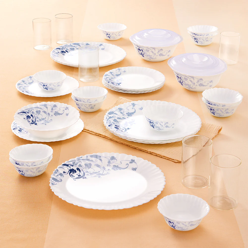 Larah Blue Eve 35 pc Dinner Set w Vision Glass - Image 2