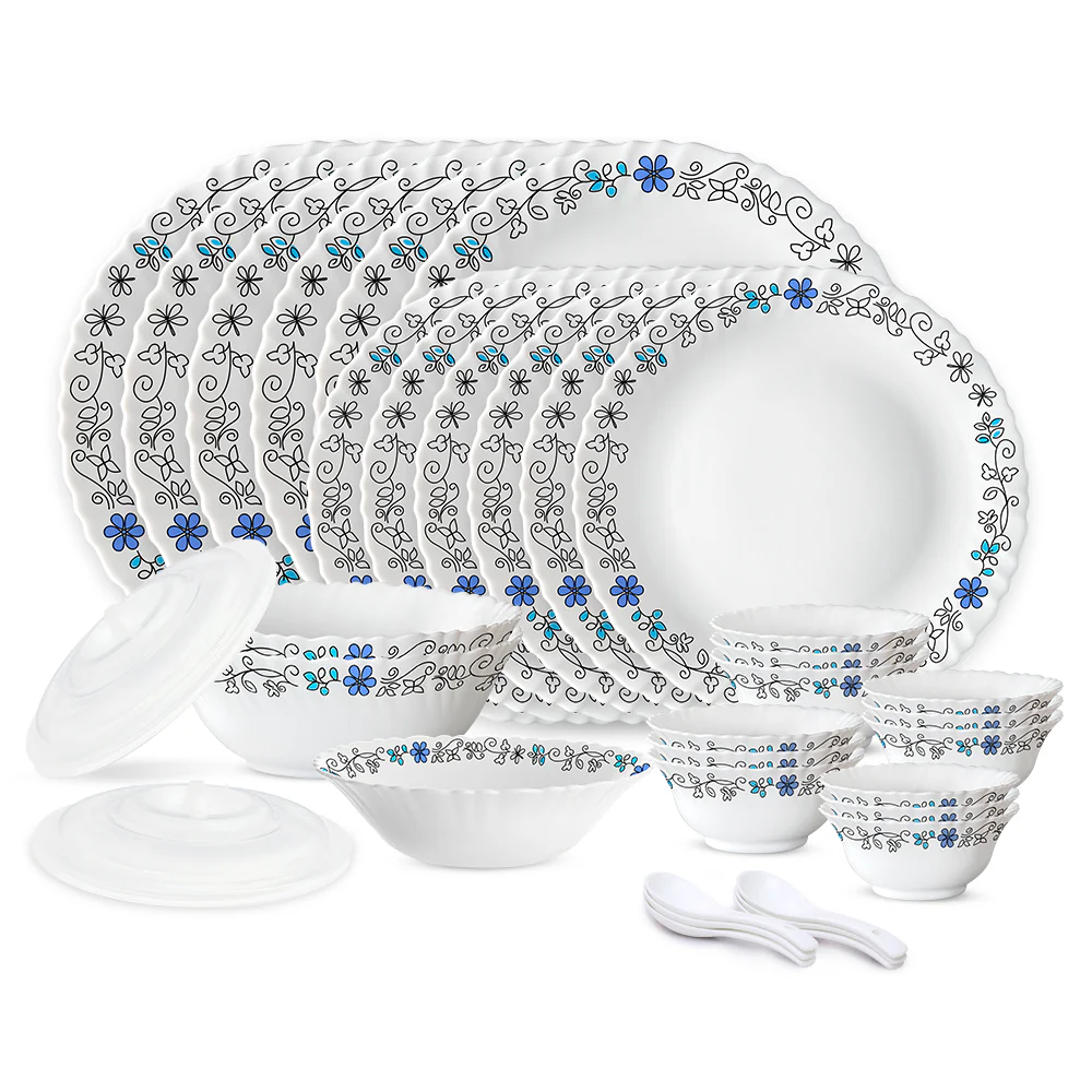 Larah Blue Iris 35 pc Dinner Set