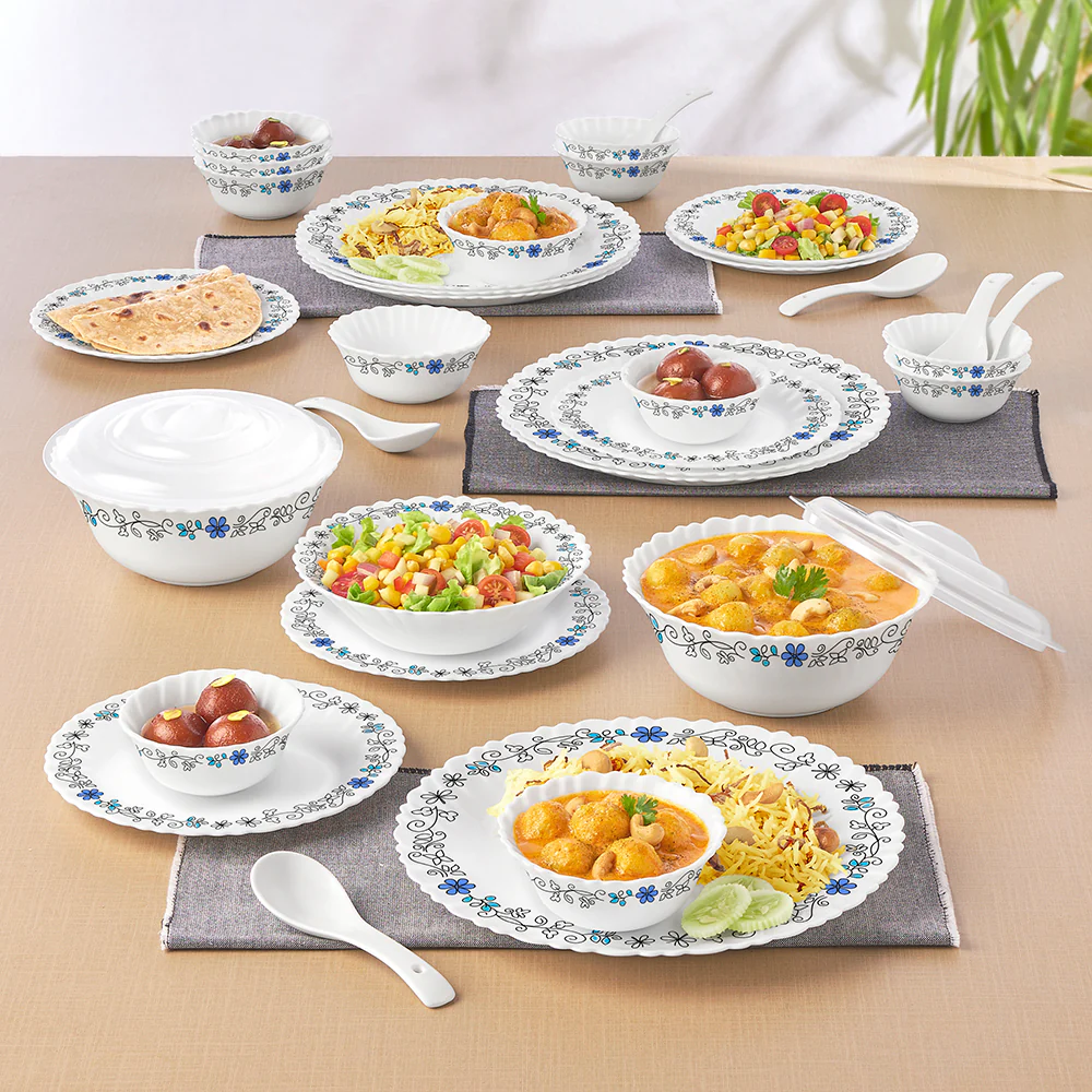 Larah Blue Iris 35 pc Dinner Set - Image 2