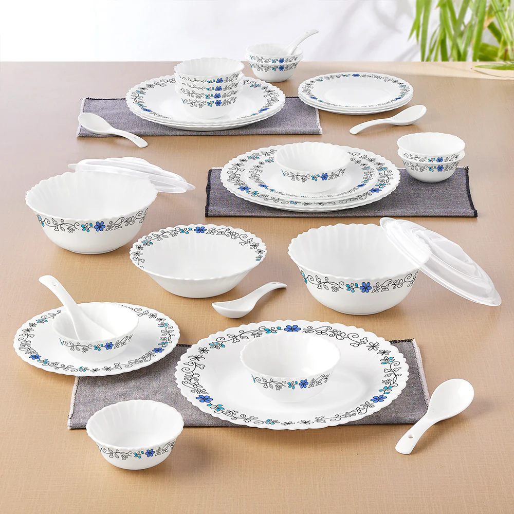 Larah Blue Iris 35 pc Dinner Set - Image 3