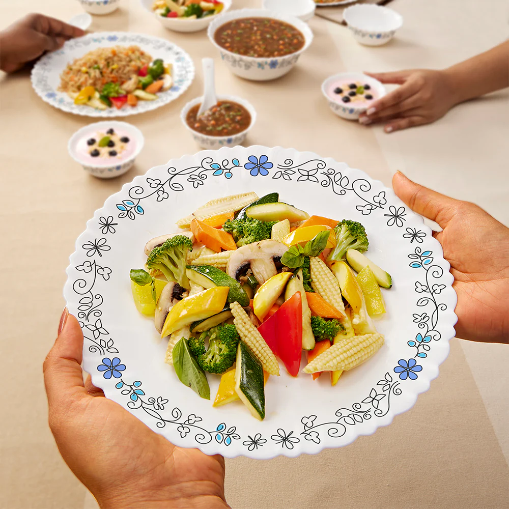 Larah Blue Iris 35 pc Dinner Set - Image 4