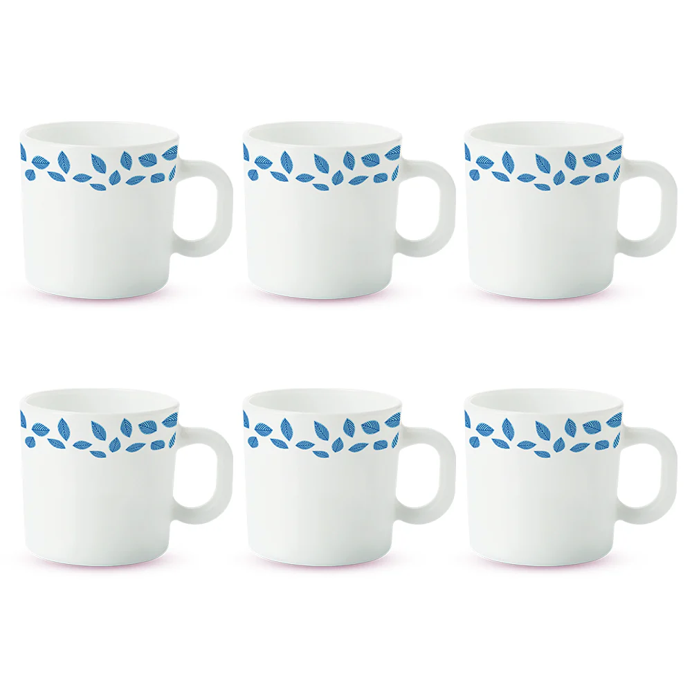 Larah Blue Leaves Mug Set - Image 2