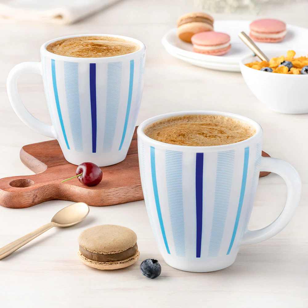 Larah Blue Strip Mug - Image 2