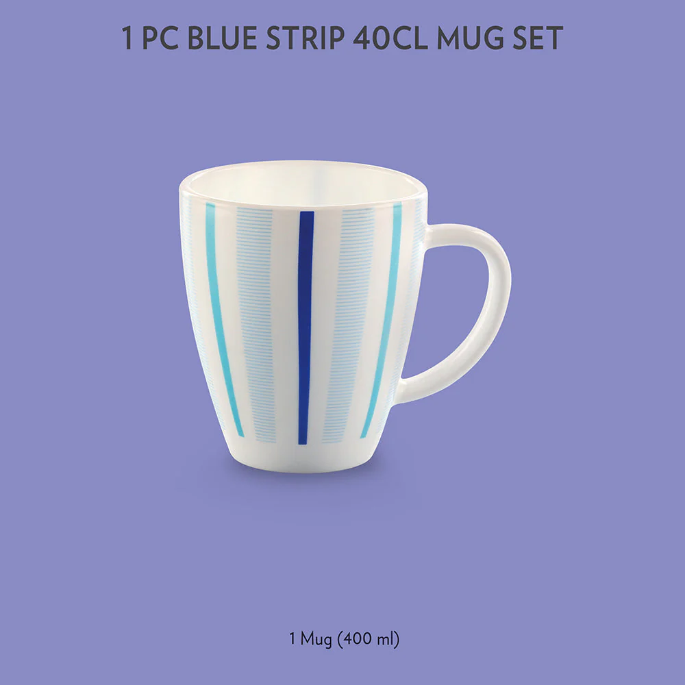 Larah Blue Strip Mug - Image 3