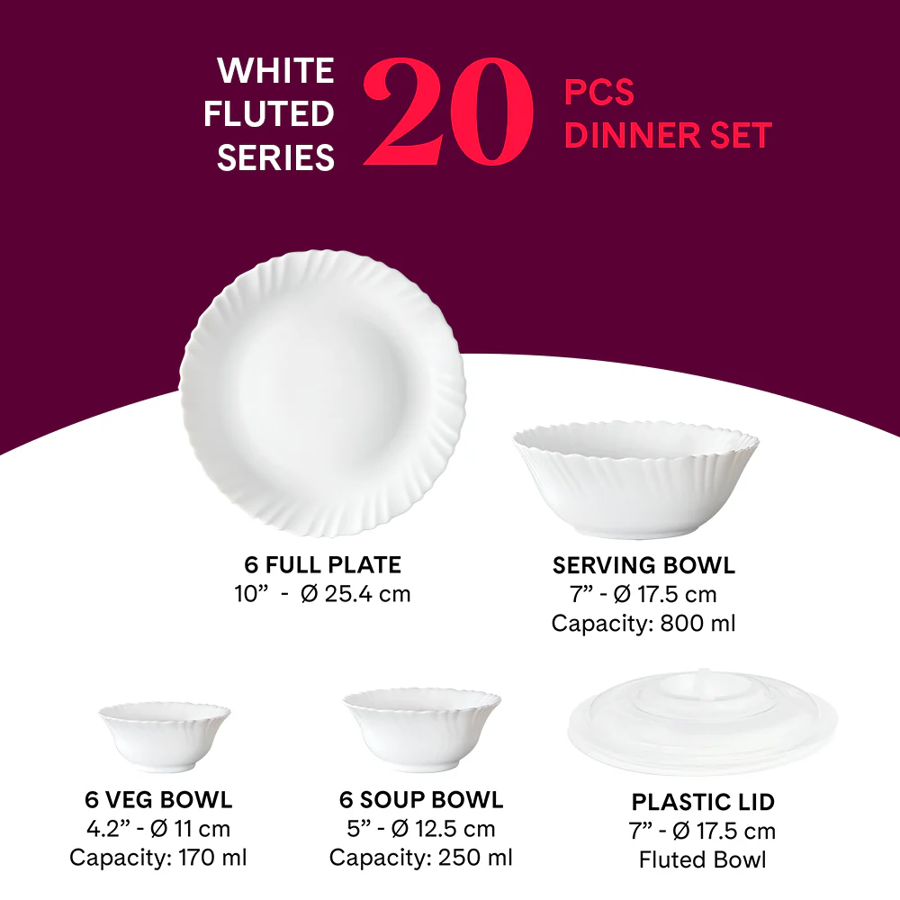 Larah Brand Logo Dinner Set 20 pc - Image 2