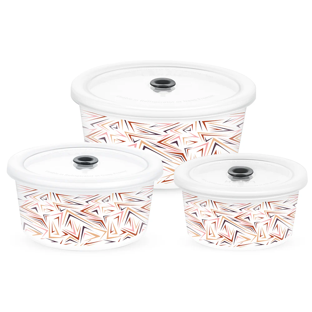 Larah Comet Storage Bowl Set, 1.2L + 800ml + 400ml - Image 2