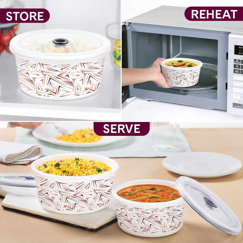 Larah Comet Storage Bowl Set, 1.2L + 800ml - Image 5