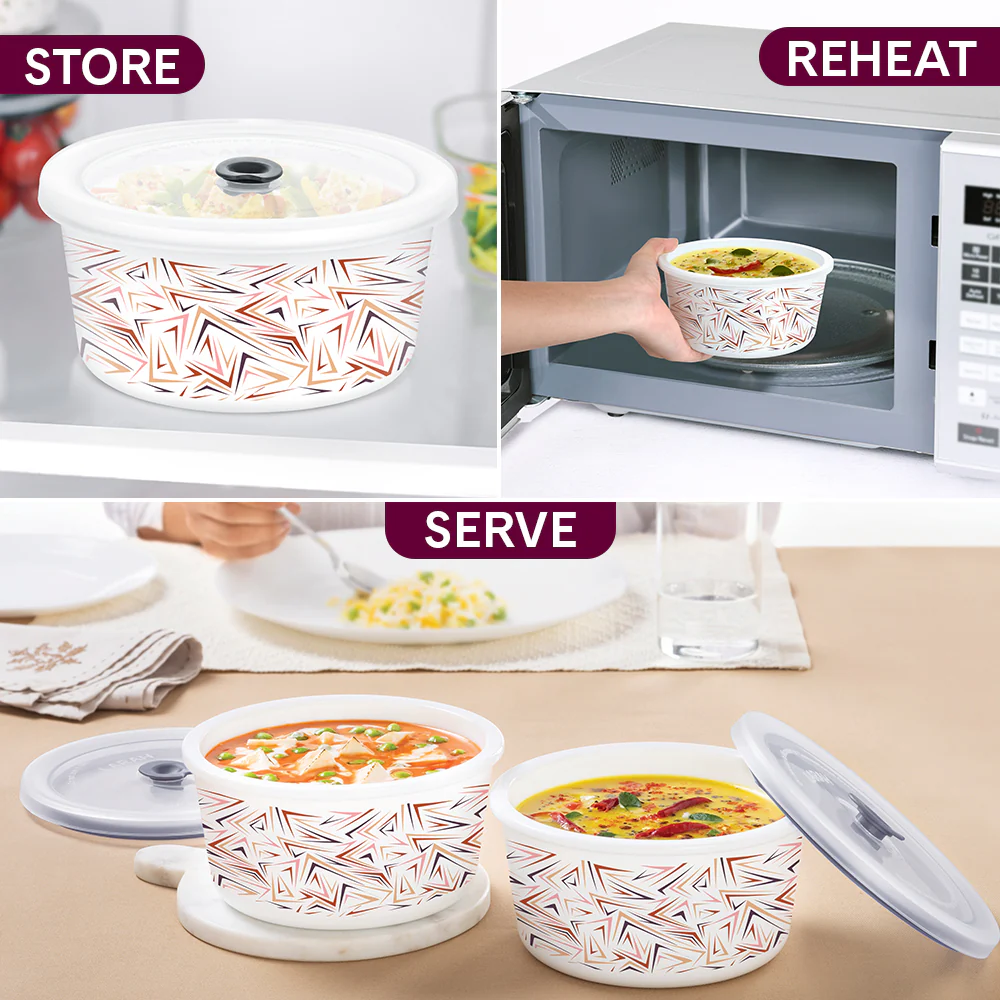 Larah Comet Storage Bowl Set, 800ml x 2 - Image 5