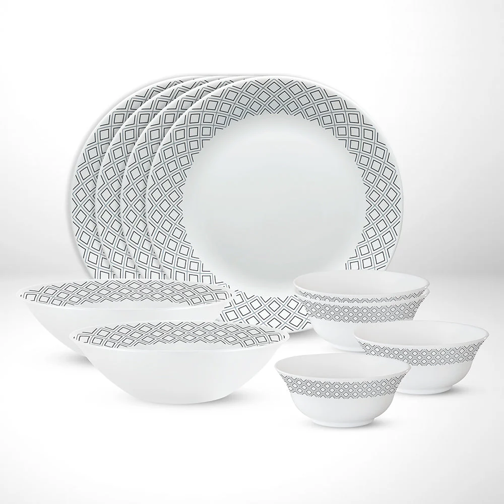 Larah Cone Black Grey Dinner Set, 19 pc - Image 2
