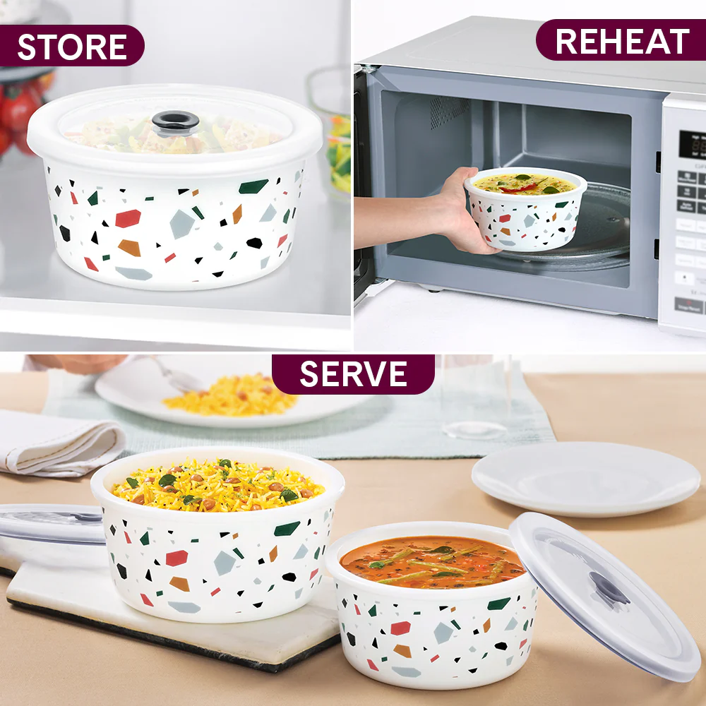 Larah Confetti Storage Bowl Set, 1.2L + 800ml - Image 5