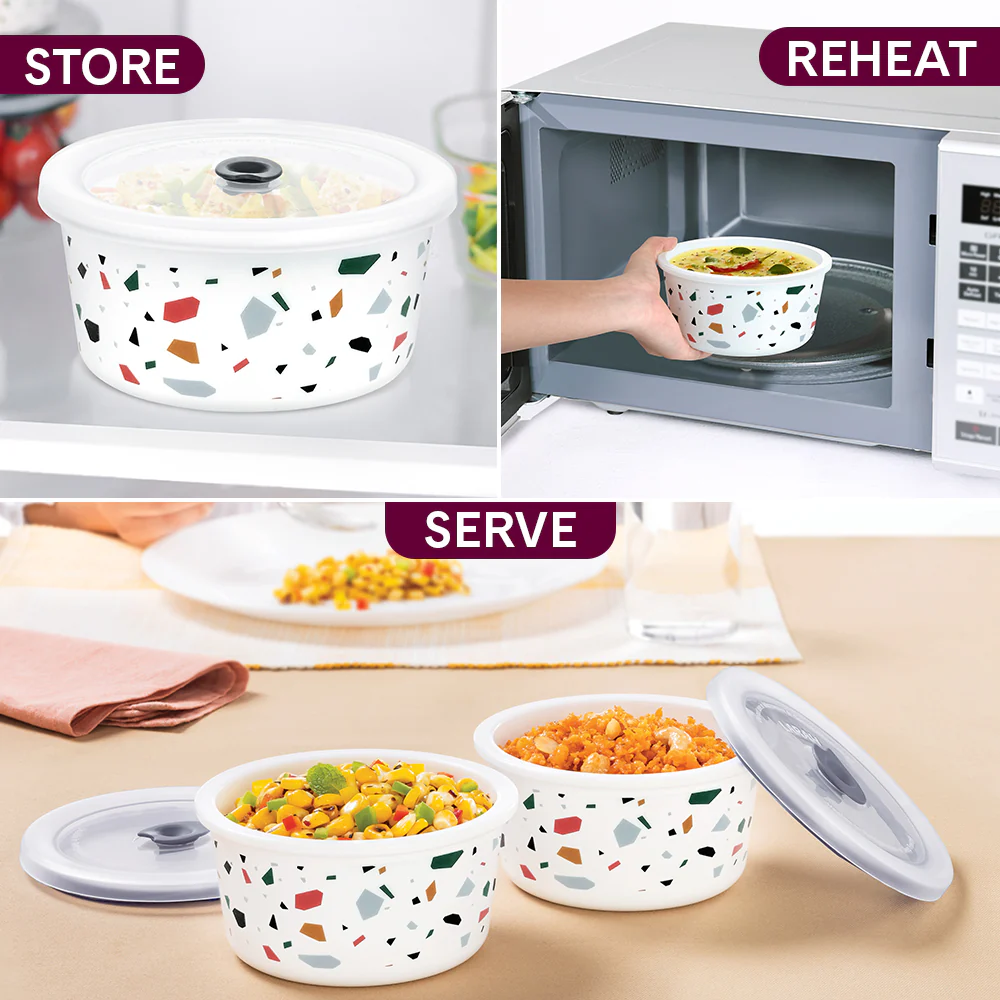 Larah Confetti Storage Bowl Set, 400ml x 2 - Image 5