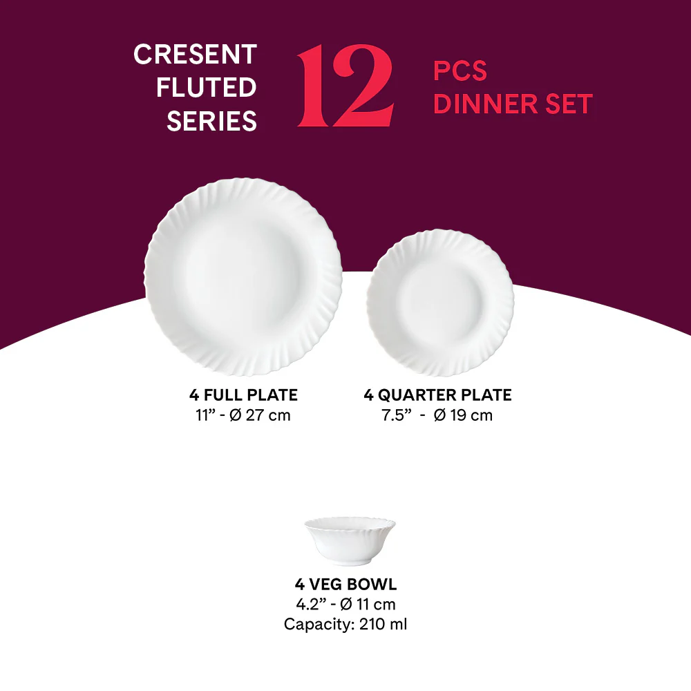 Larah Crescent Dinner Set, 12 pc - Image 2