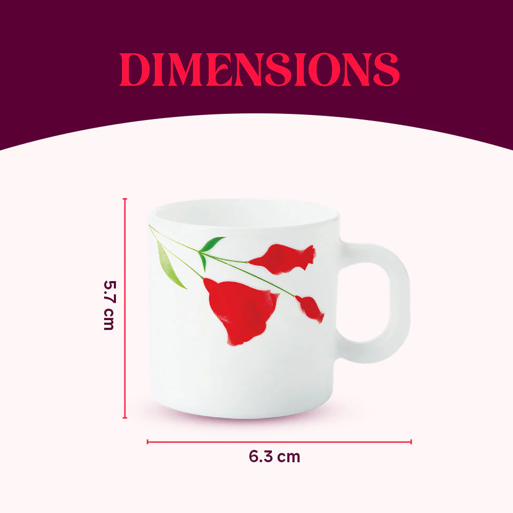 Larah Diana Mug Set, 180ml x 12 - Image 6