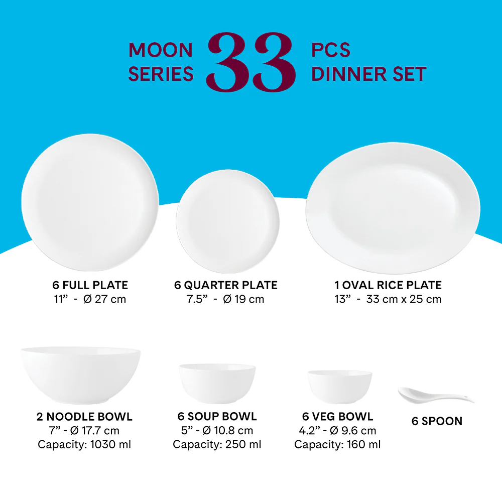 Larah Eden Blue Dinner Set 33 pc - Image 2