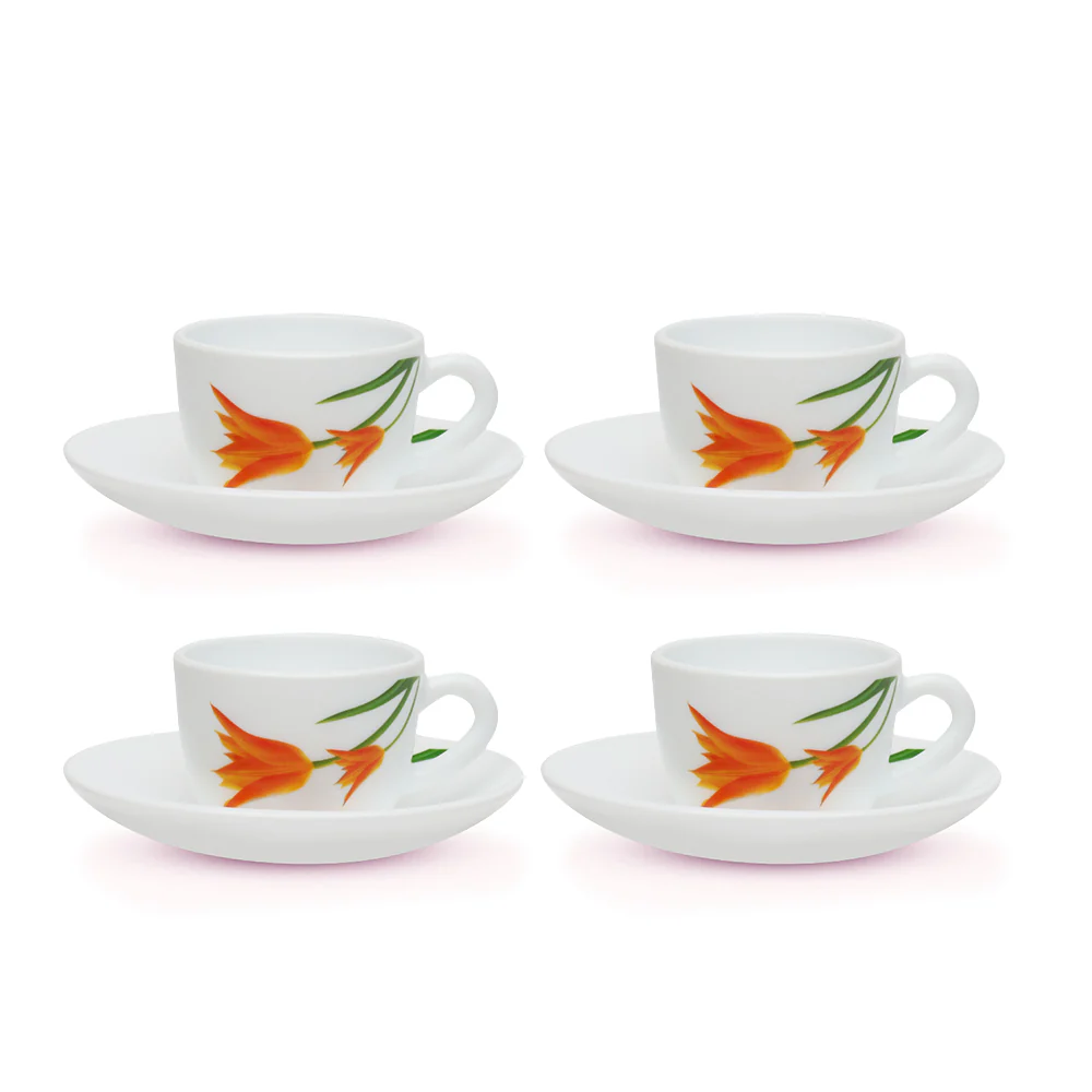 Larah Firefly Cup n Saucer Set, 140ml x 8 - Image 4